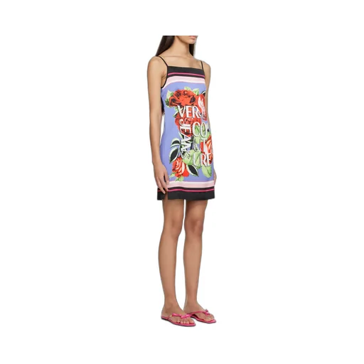 Graphic-Print Sleeveless Mini Dress