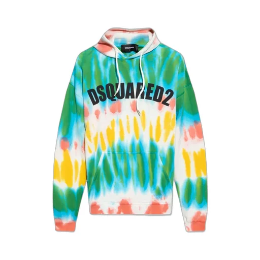Dsquared2 Tie-Dyed Logo Printed Hoodie