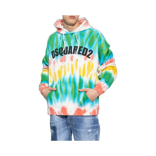 Dsquared2 Tie-Dyed Logo Printed Hoodie