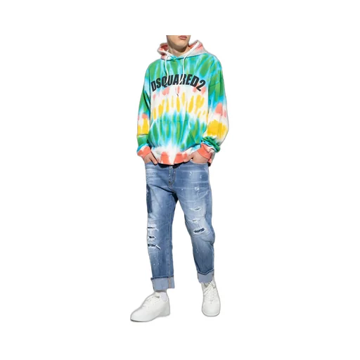 Dsquared2 Tie-Dyed Logo Printed Hoodie