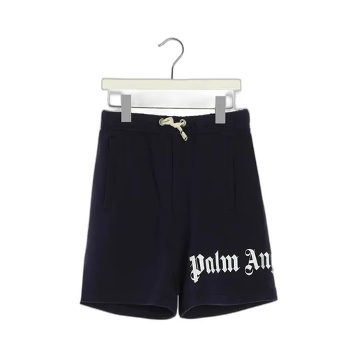 Palm Angels Kids Logo Printed Drawstring Bermuda Shorts