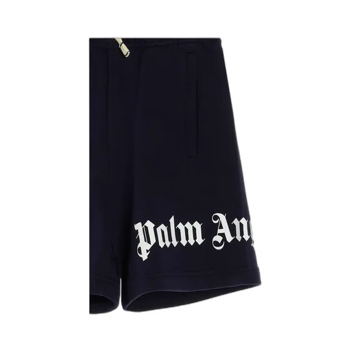 Palm Angels Kids Logo Printed Drawstring Bermuda Shorts