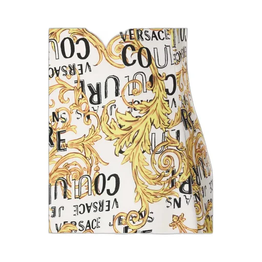 Versace Jeans Couture Logo Printed Sleeveless Mini Dress
