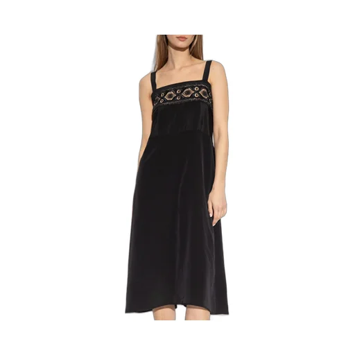 Maison Margiela Lace Panelled Midi Dress