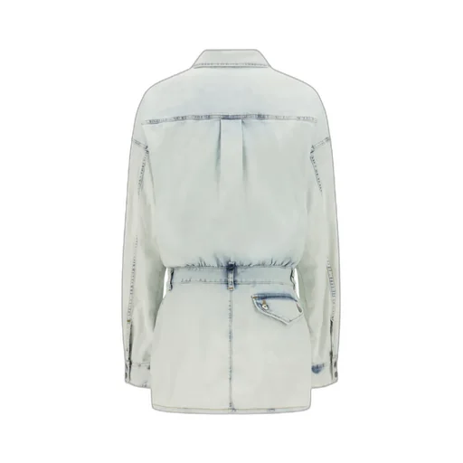 Dsquared2 Long Sleeved Washed Denim Mini Dress