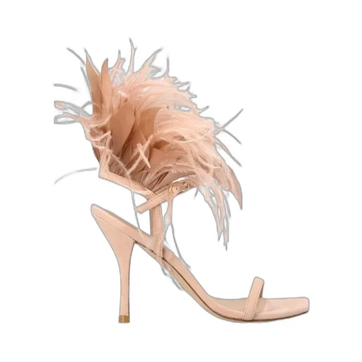 Stuart Weitzman Plume Heeled Sandals