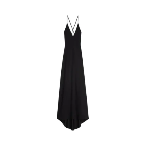 Lingerie Dress With Rhinestones In Satin-Lined CrÊPe