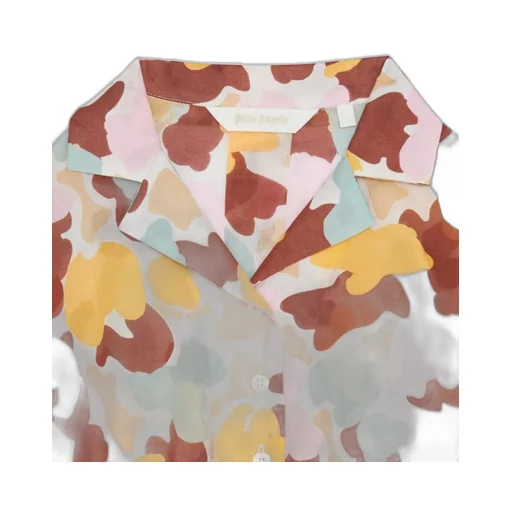 Palm Angels Kids Cropped Shirt Camouflage