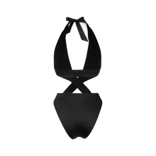 Versace Logo Detailed Cut-Out Swimsuit
