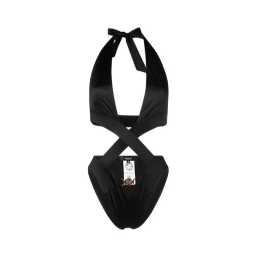 Versace Logo Detailed Cut-Out Swimsuit