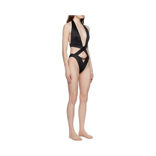 Versace Logo Detailed Cut-Out Swimsuit