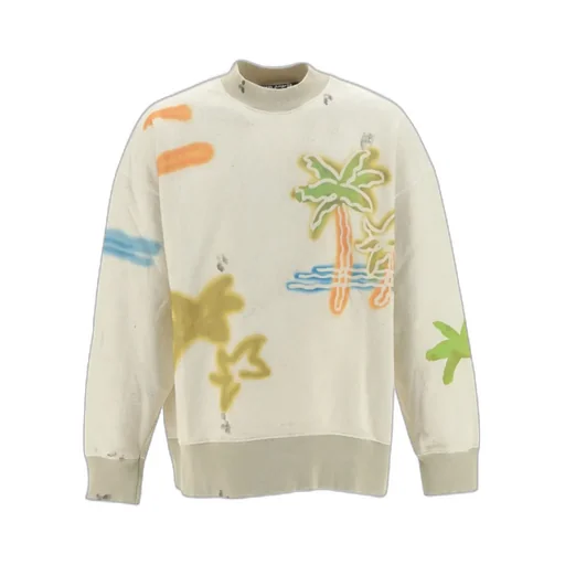Palm Angels Plam Printed Crewneck Sweatshirt