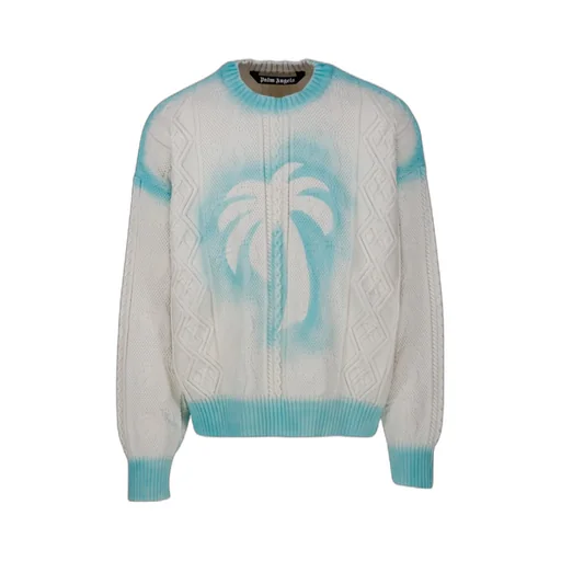 Palm Angels Sprayed Palm Fisherman Jumper