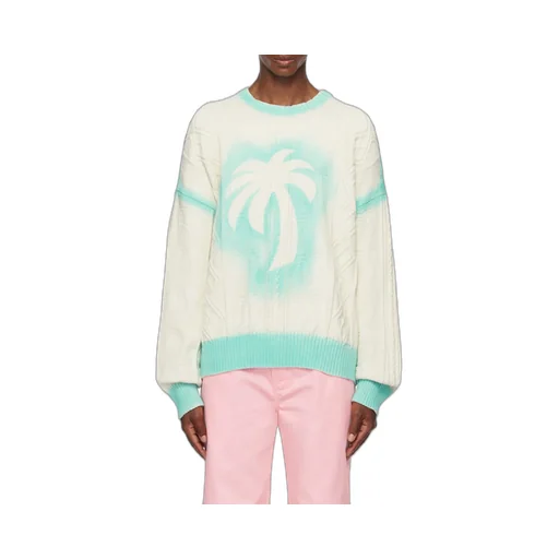 Palm Angels Sprayed Palm Fisherman Jumper