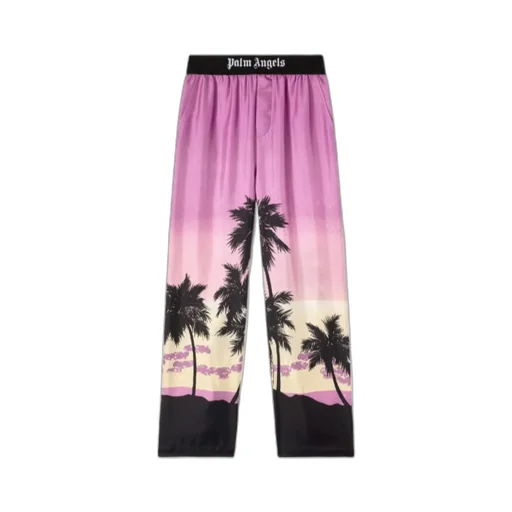 Palm Angels Sunset Printed High Waist Pajama Pants