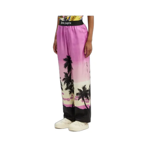 Palm Angels Sunset Printed High Waist Pajama Pants