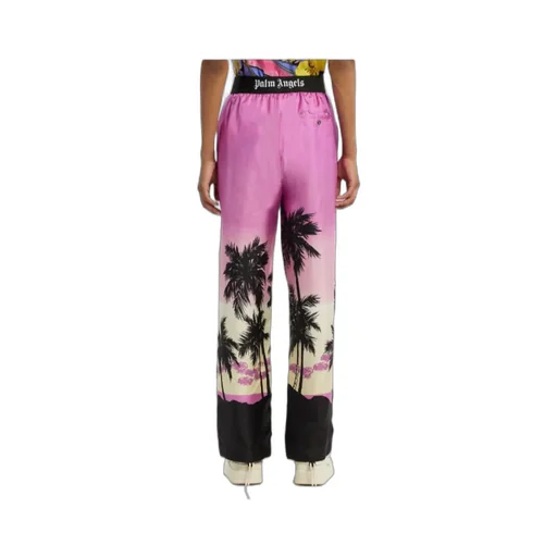 Palm Angels Sunset Printed High Waist Pajama Pants