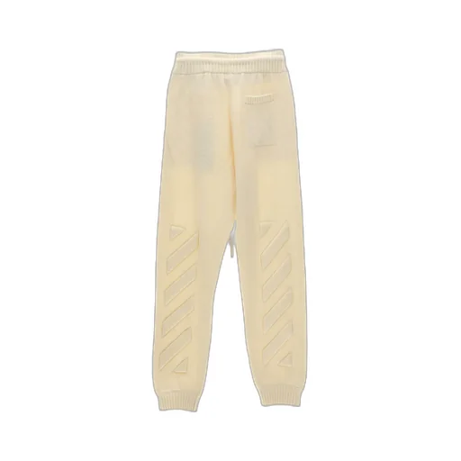 Off-White Drawstring Straight Leg Trousers