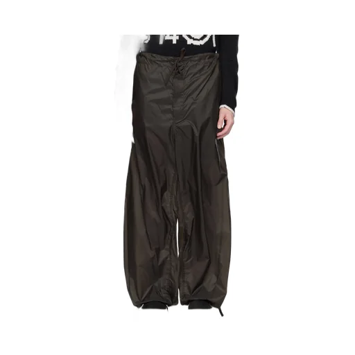 Maison Margiela Wide Leg Drawstring Cuff Trousers
