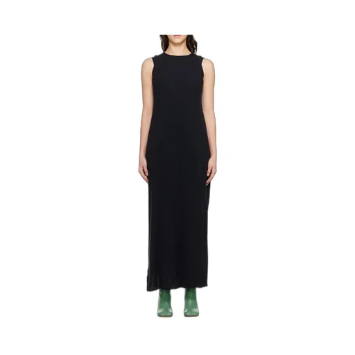 Asymmetric Draped Knitted Dress