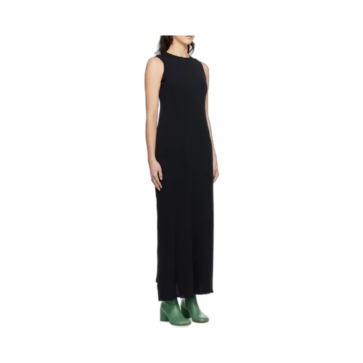 Asymmetric Draped Knitted Dress