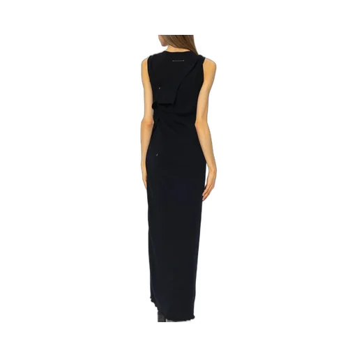 Asymmetric Draped Knitted Dress