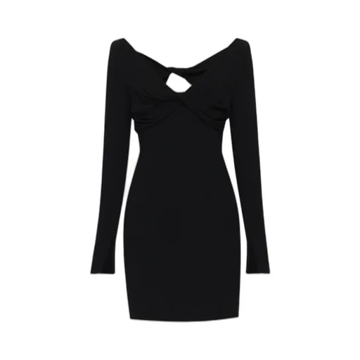 Knotted Long-Sleeve Minidress
