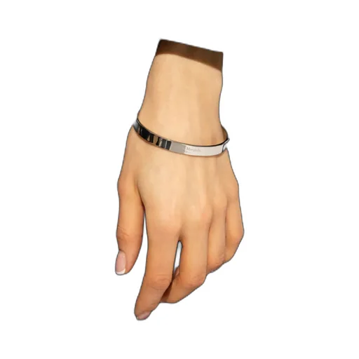 Maison Margiela Logo Engraved Bangle Bracelet