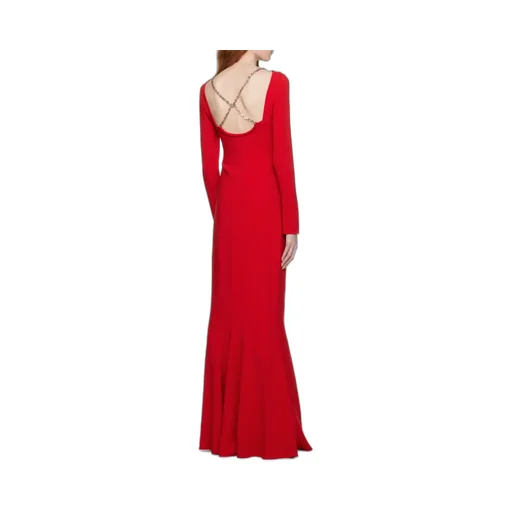 Backless Dress With G Link Chain Straps