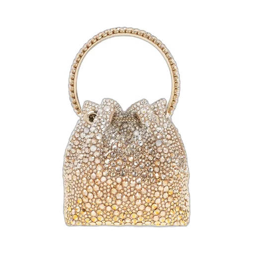 Jimmy Choo Bon Bon Embellished Drawstring Bucket Bag