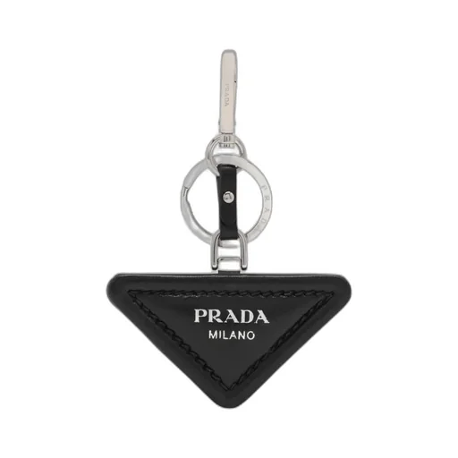 Prada Triangle Logo Keychain