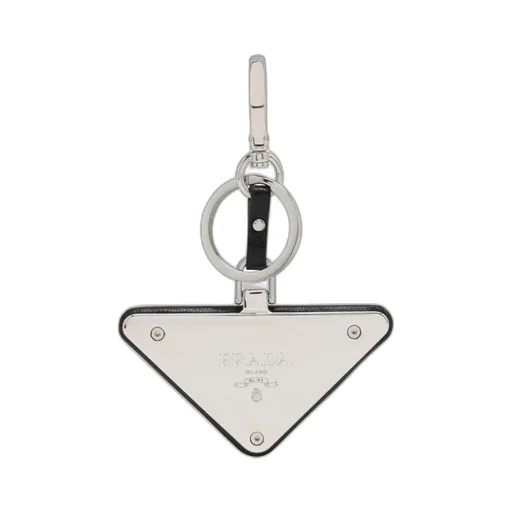 Prada Triangle Logo Keychain