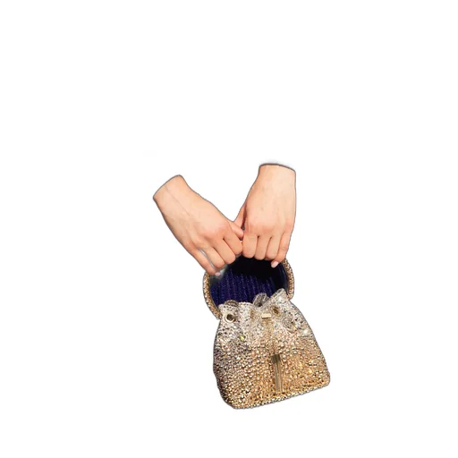 Jimmy Choo Bon Bon Embellished Drawstring Bucket Bag