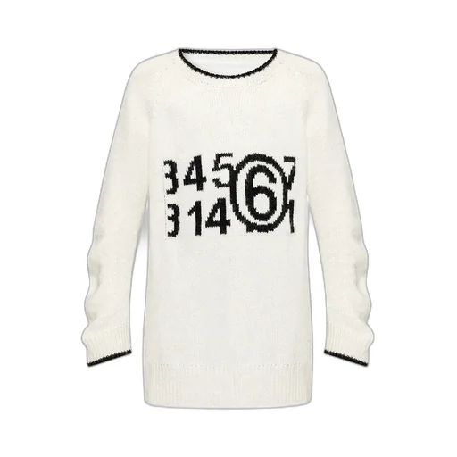 Mm6 Maison Margiela Zoom Logo Intarsia Jumper