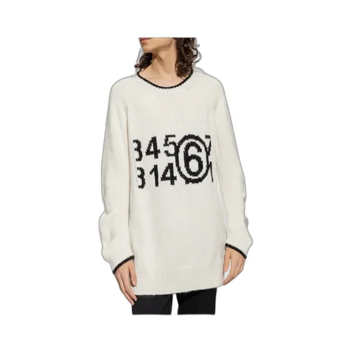 Mm6 Maison Margiela Zoom Logo Intarsia Jumper