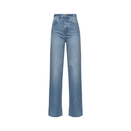Pinko Logo Patch Straight Leg Jeans