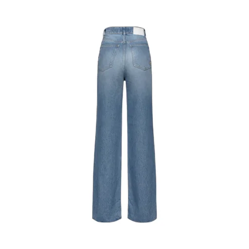 Pinko Logo Patch Straight Leg Jeans