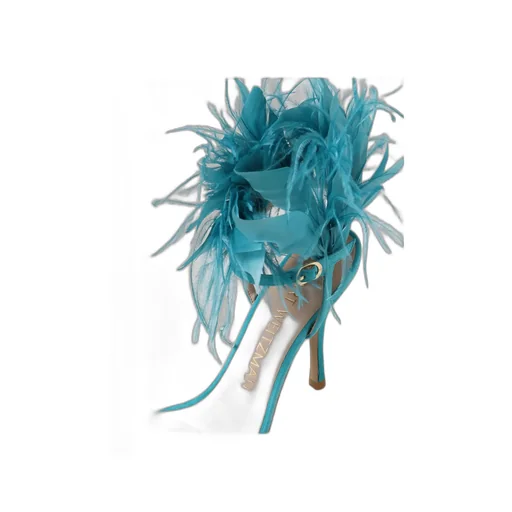 Feather High-Heeled Sandals