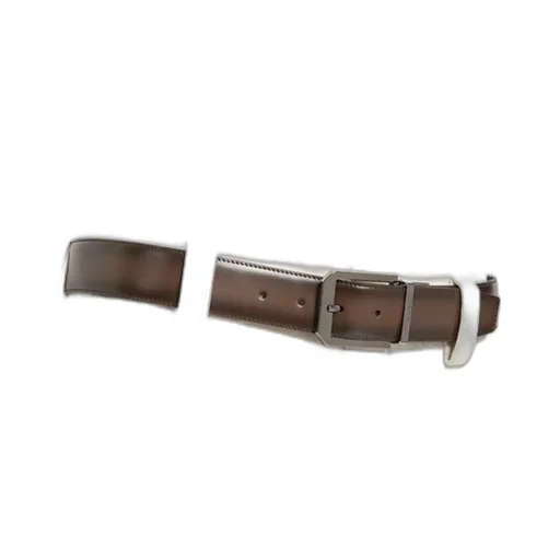 Grained Leather Reversible Belt