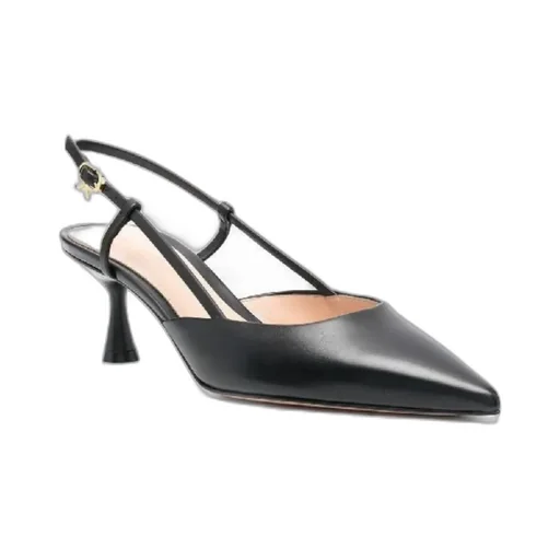 Gianvito Rossi Pointed-Toe Slingback Buckle-Fastened Pumps