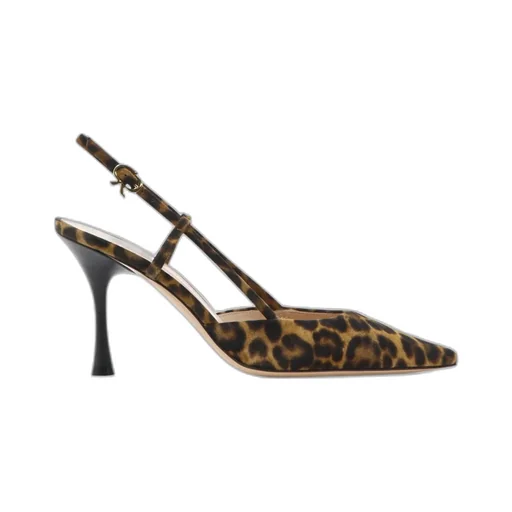 Gianvito Rossi Leopard Print Slingback Pump