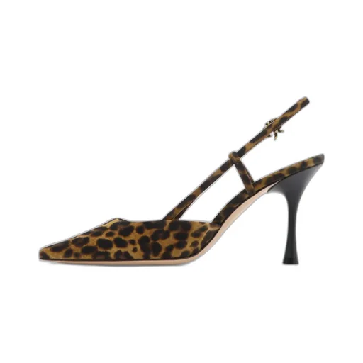 Gianvito Rossi Leopard Print Slingback Pump