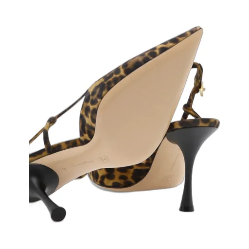 Gianvito Rossi Leopard Print Slingback Pump
