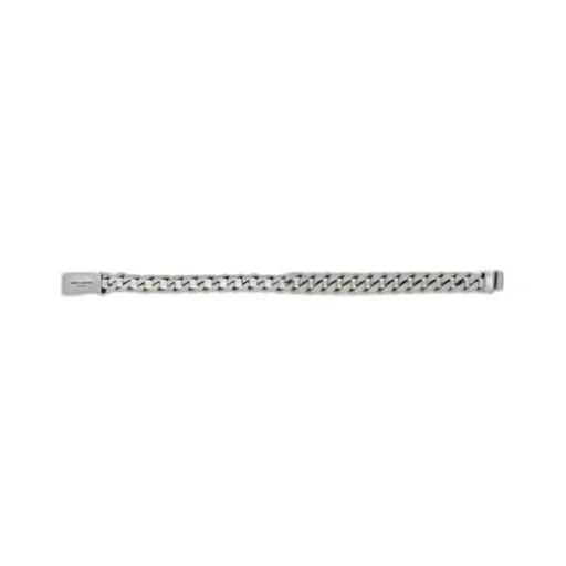 Saint Laurent Logo Engraved Chained Bracelet
