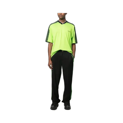 Versace Stripe-Detailed Straight-Hem Trousers
