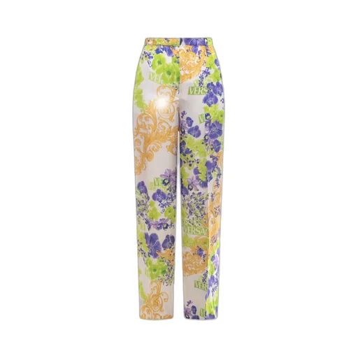 Versace Baroque Pattern Straight Leg Pants
