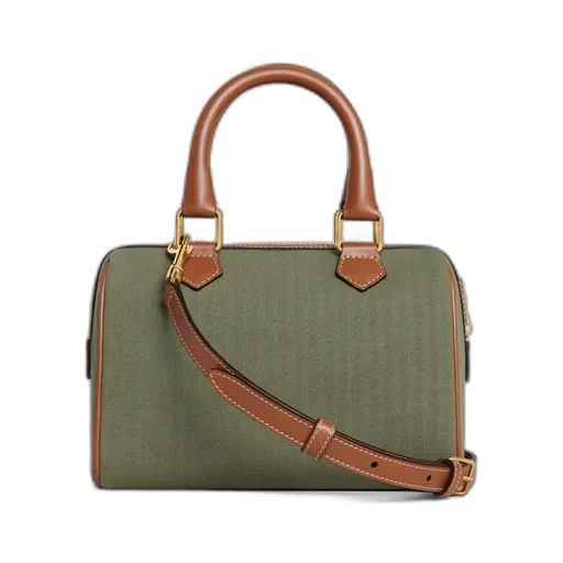 Small Boston Cuir Triomphe In Textile And Calfskin