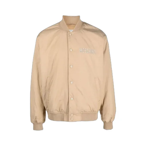 Moschino Logo Detailed Long-Sleeved Bomber Jacket