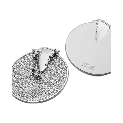 Rhinestone Round Earrings