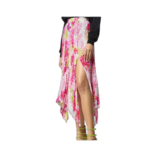 Versace Floral Printed Pleated Skirt